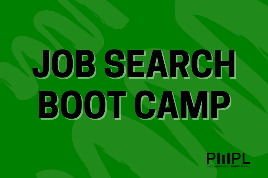 Job Search Boot Camp written in black text on a green background