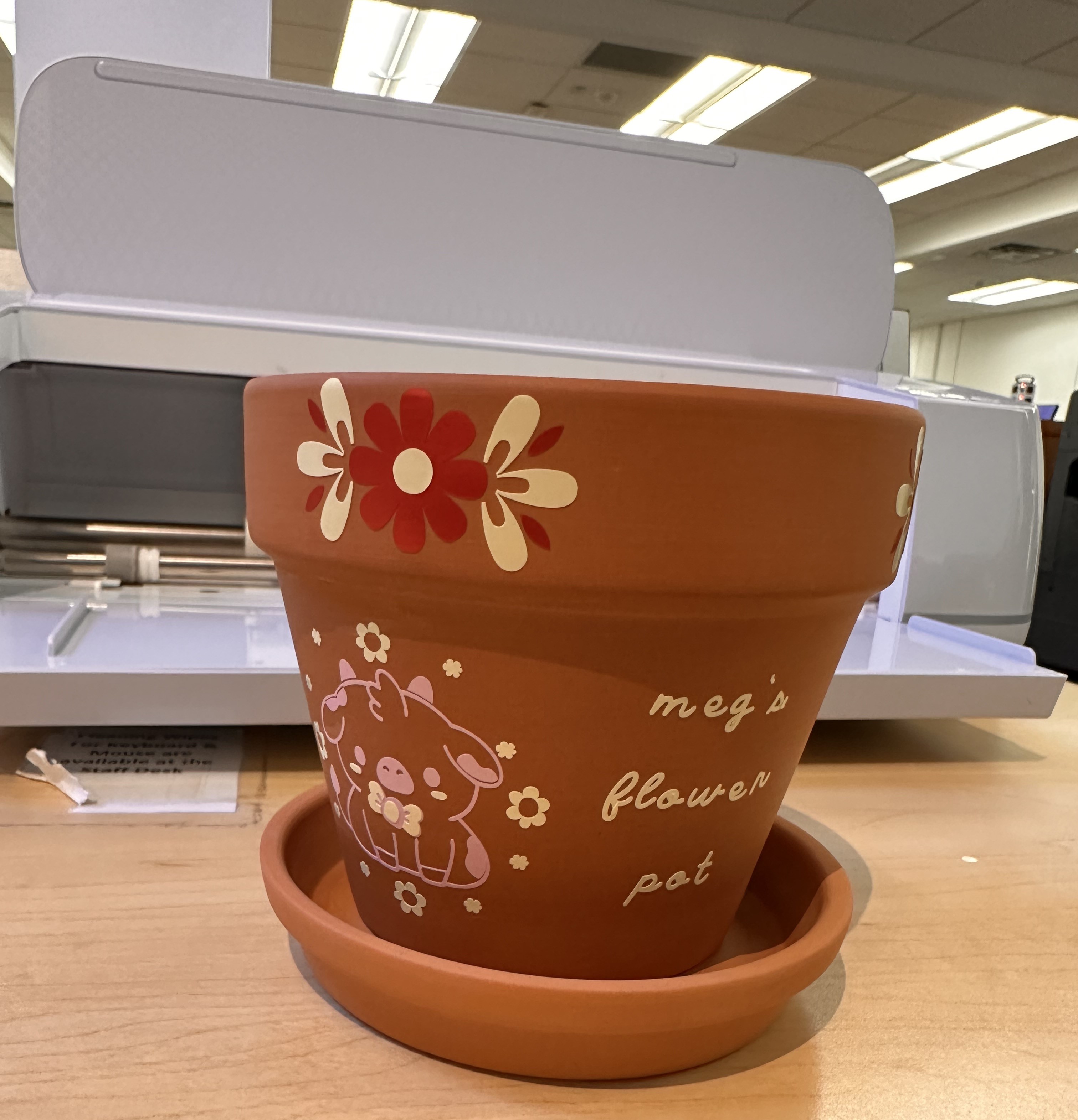 Flower Pot with Stickers
