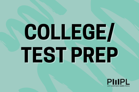 College/Test Prep written in black text on a teal background