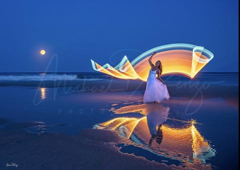 An example of light photography