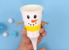 Snowman Pom-Pom Popper