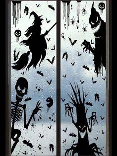 Halloween window clings