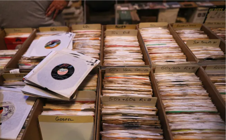 Boxes of 45 Records